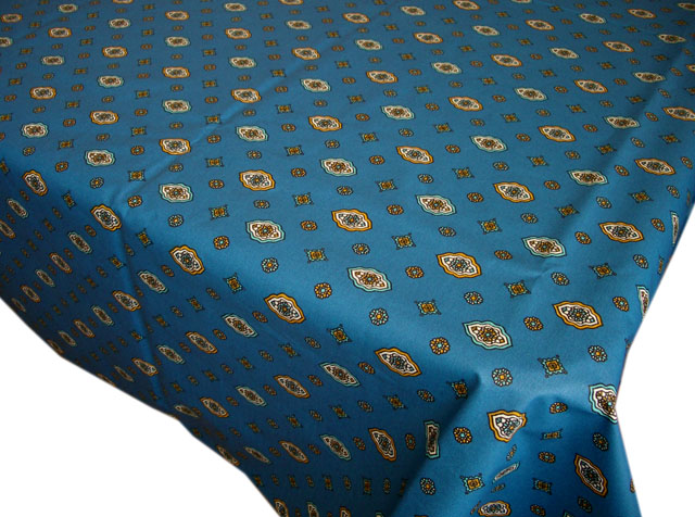 French coated tablecloth (BRILLANE. blue)